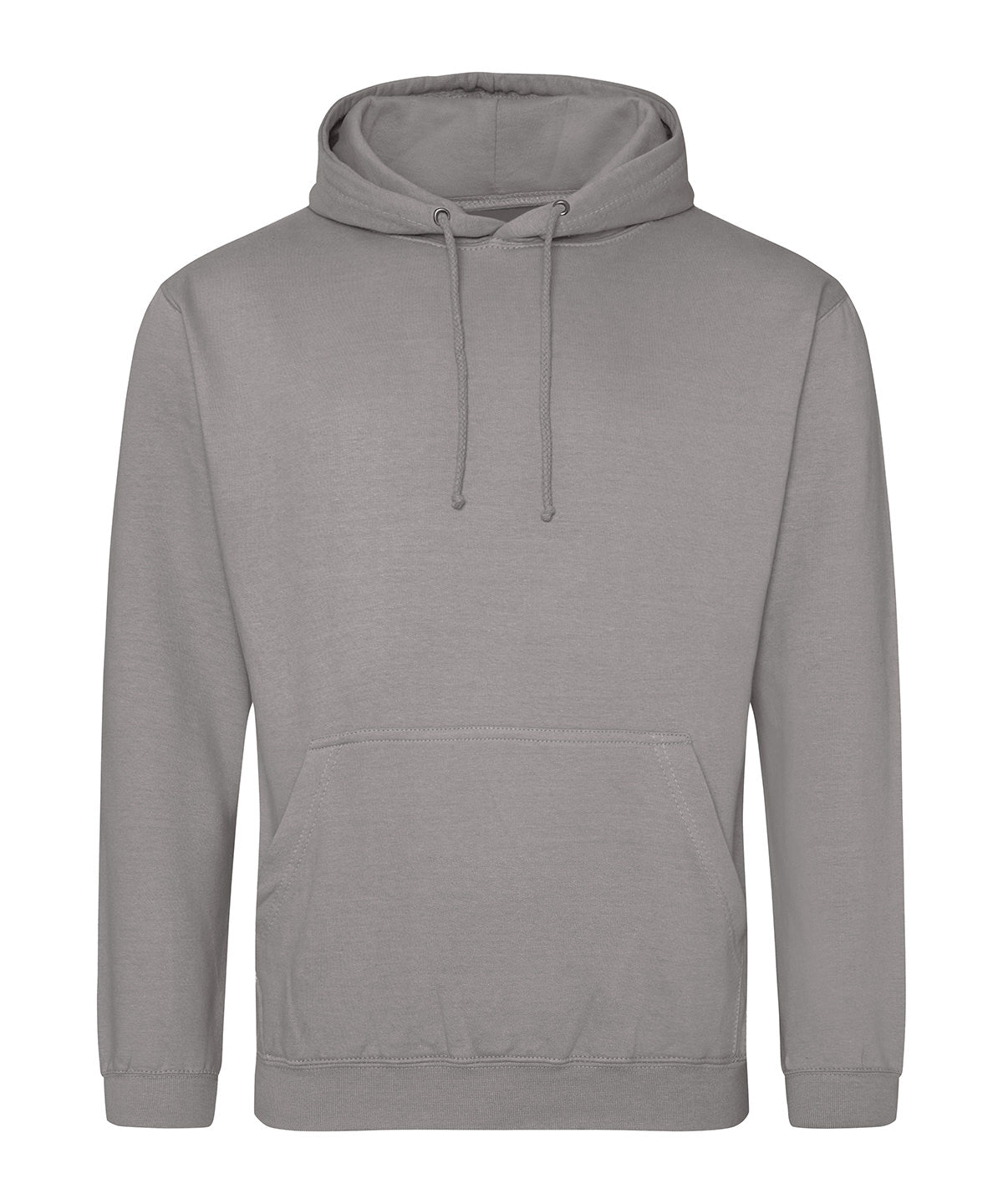 College Hoodie in Platinum Grey, front view