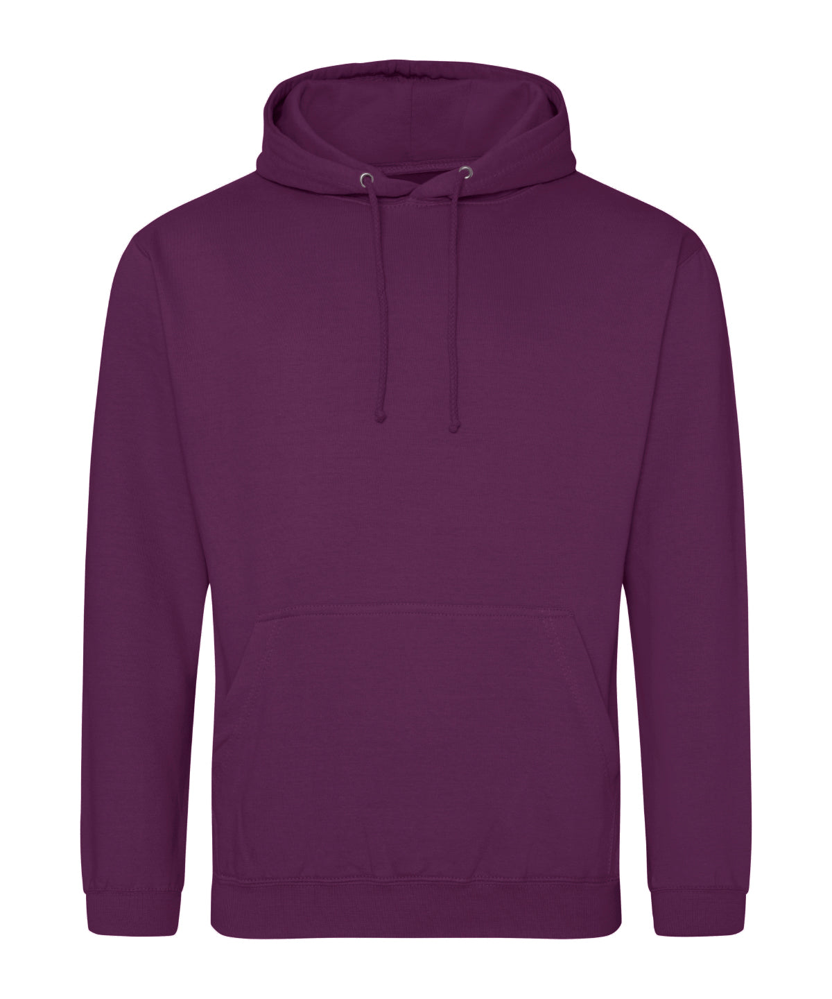 College Hoodie in Plum, front view