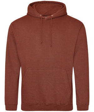 College Hoodie in Red Rust, front view