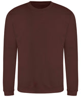 Awdis Sweatshirt in Chocolate Fudge Brownie, front view