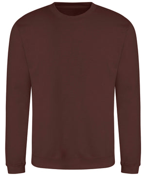 Awdis Sweatshirt in Chocolate Fudge Brownie, front view
