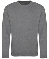 Awdis Sweatshirt in Graphite Heather, front view