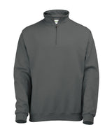 Sophomore ¼ Zip Sweatshirt in Charcoal, front view