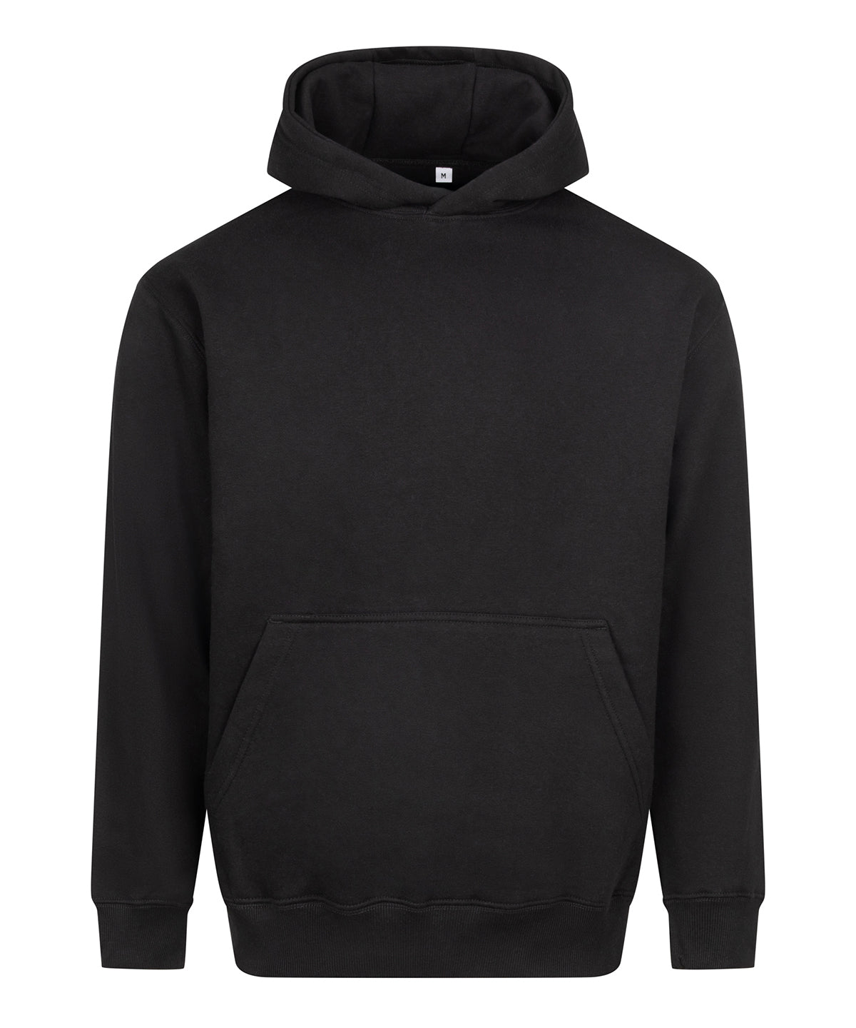Vision Heavyweight Hoodie in Deep Black, front view
