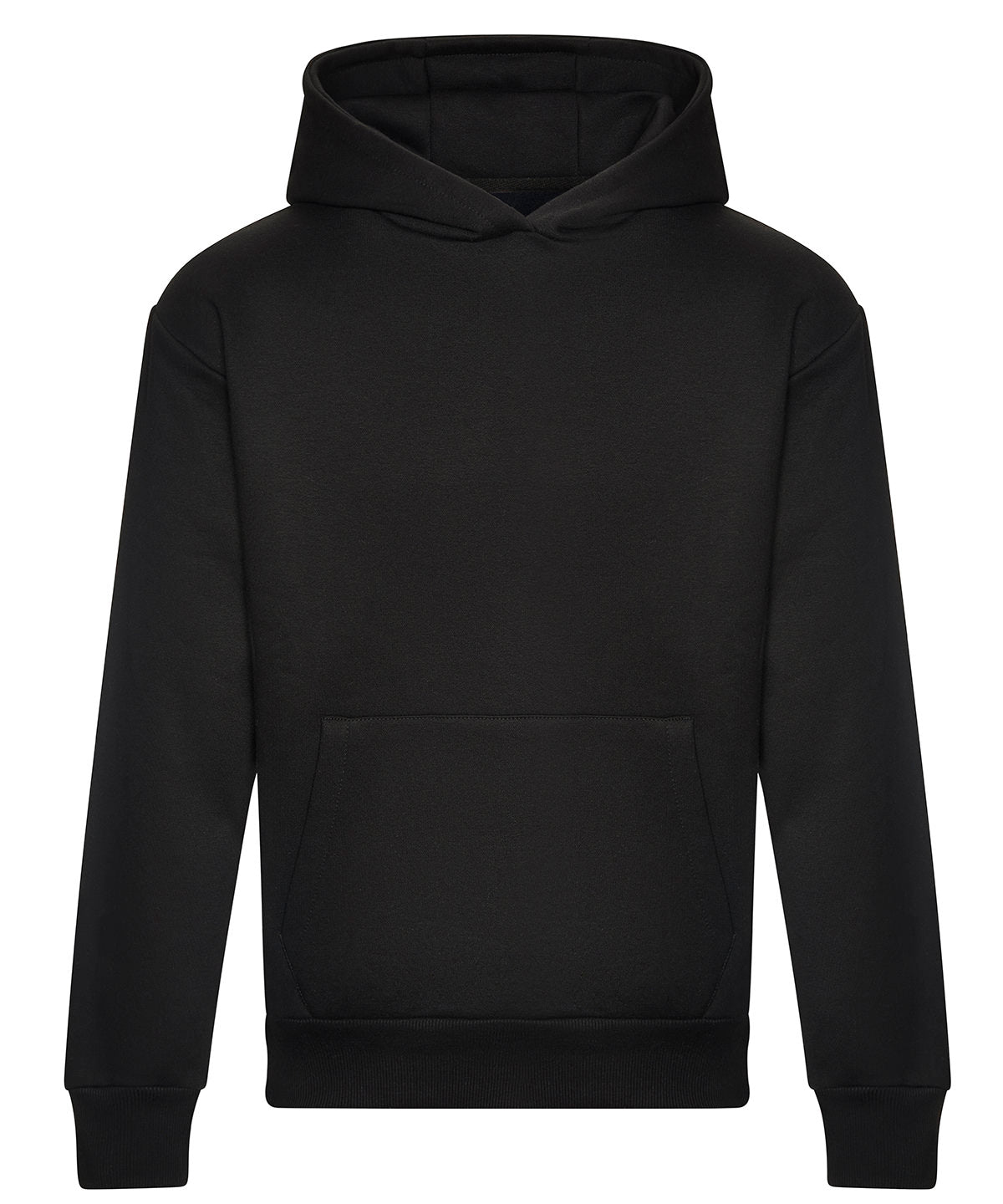 Signature Heavyweight Hoodie in Deep Black, front view