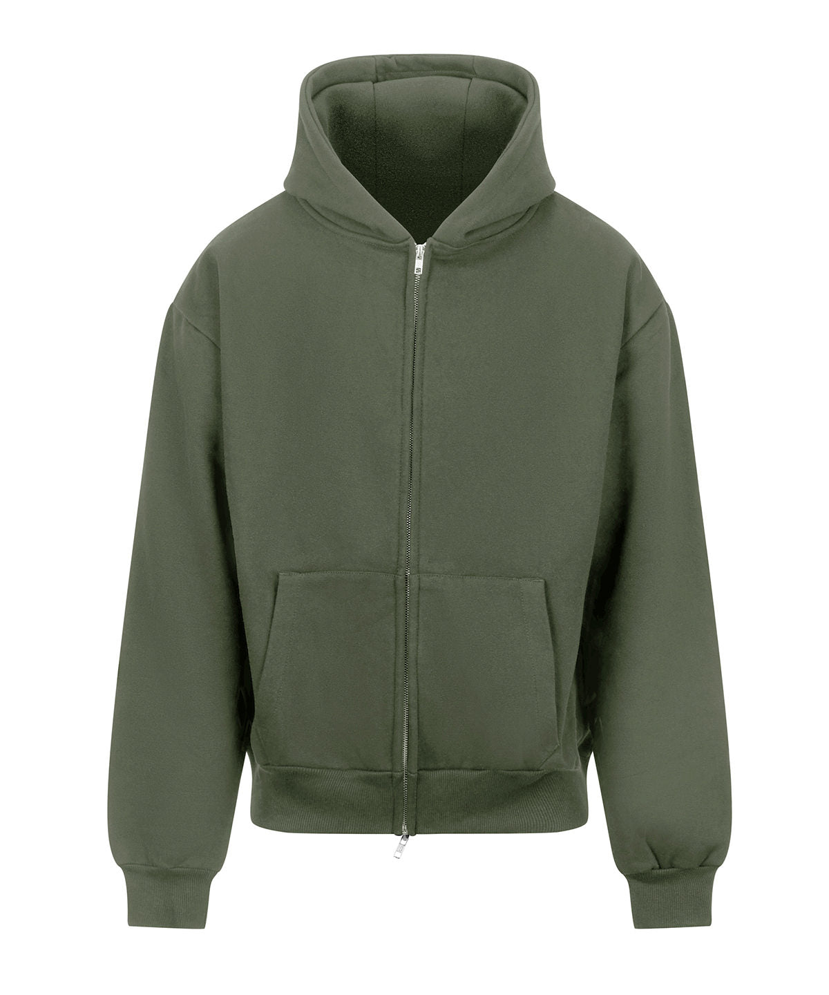 Signature Heavyweight Zoodie in Earthy Green, front view