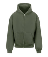 Signature Heavyweight Zoodie in Earthy Green, front view