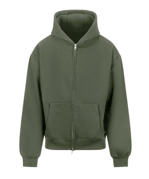 Signature Heavyweight Zoodie in Earthy Green, front view