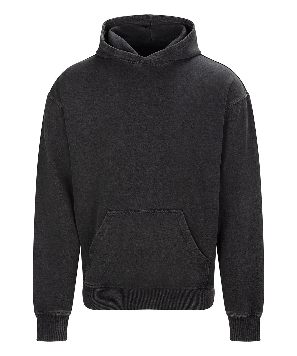 Vintage Washed Hoodie in Washed Black, front view