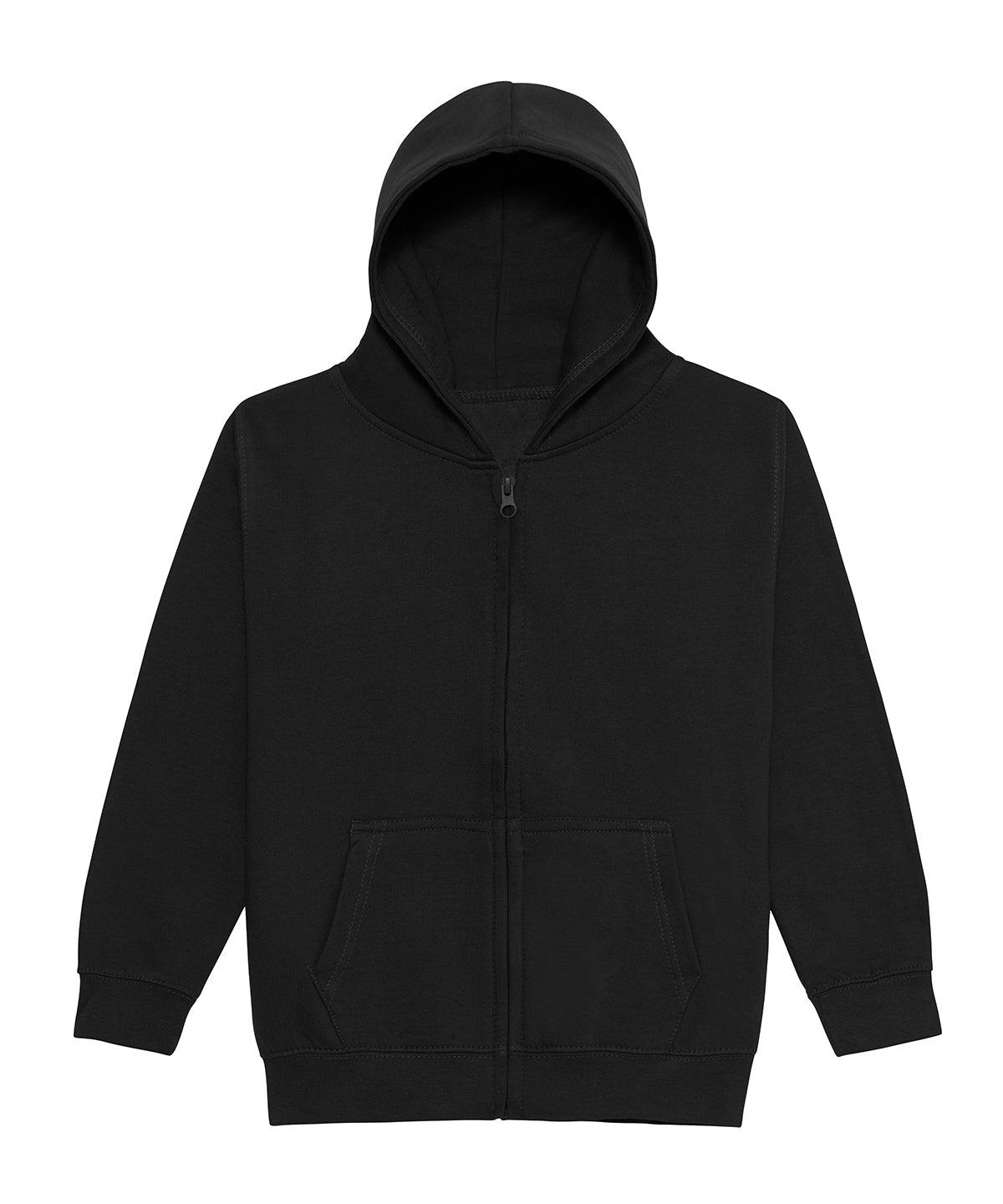 Kids Zoodie in Deep Black, front view