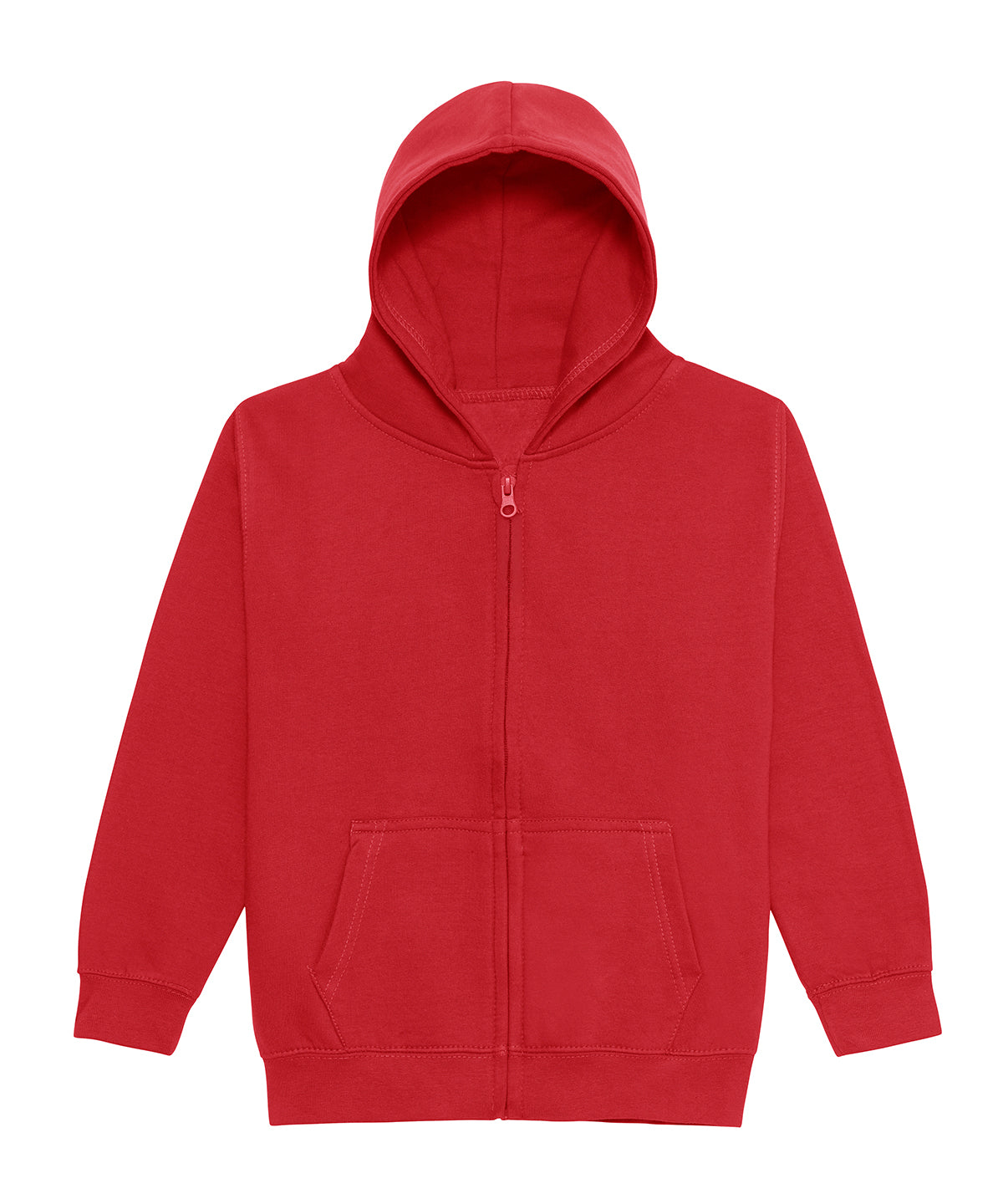 Kids Zoodie in Fire Red, front view