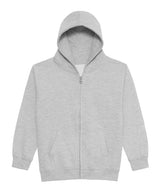 Kids Zoodie in Heather Grey, front view