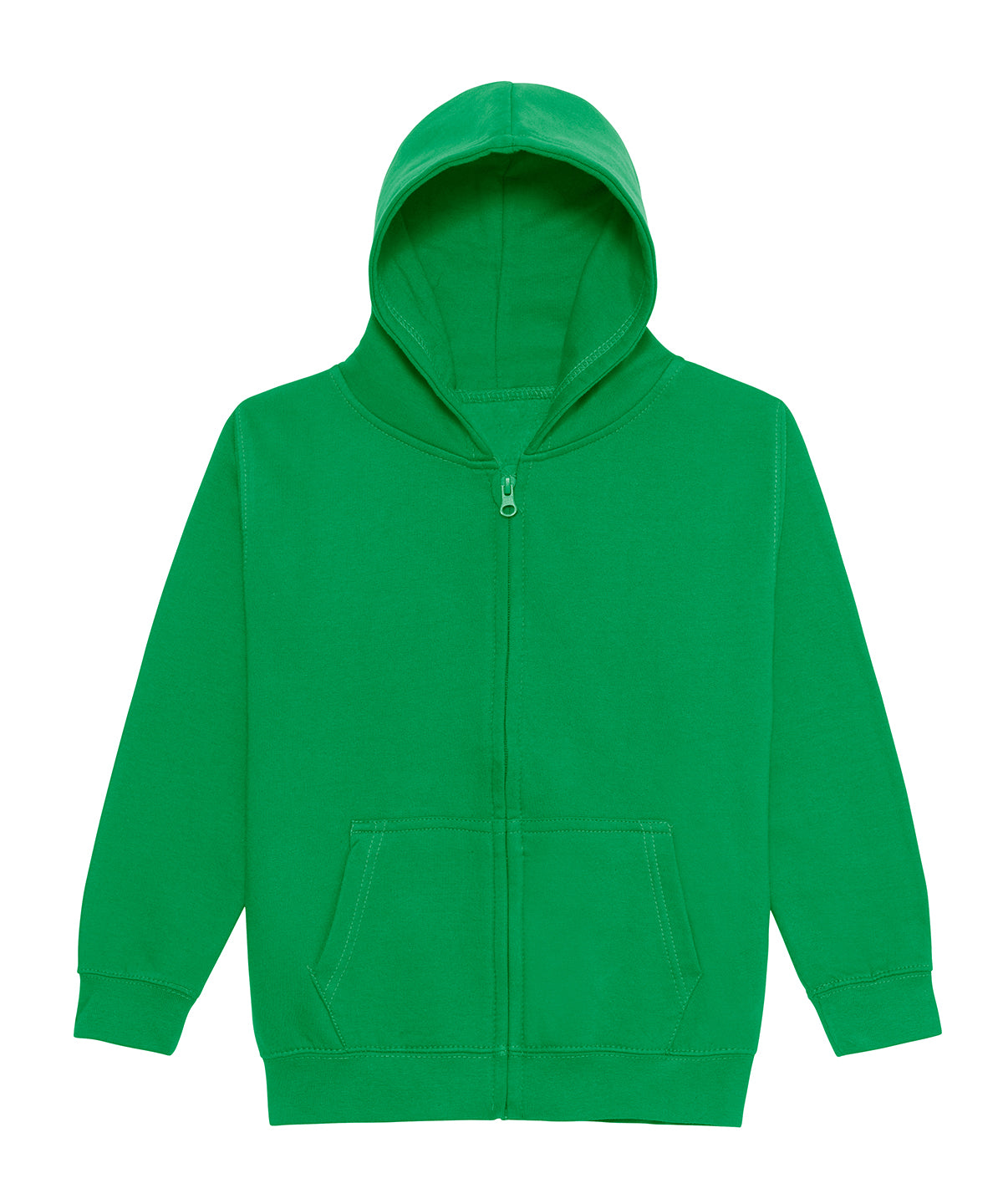 Kids Zoodie in Kelly Green, front view