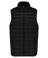 Lightweight Padded Bodywarmer in Black, front view
