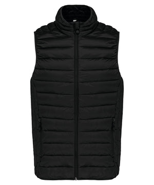 Lightweight Padded Bodywarmer in Black, front view