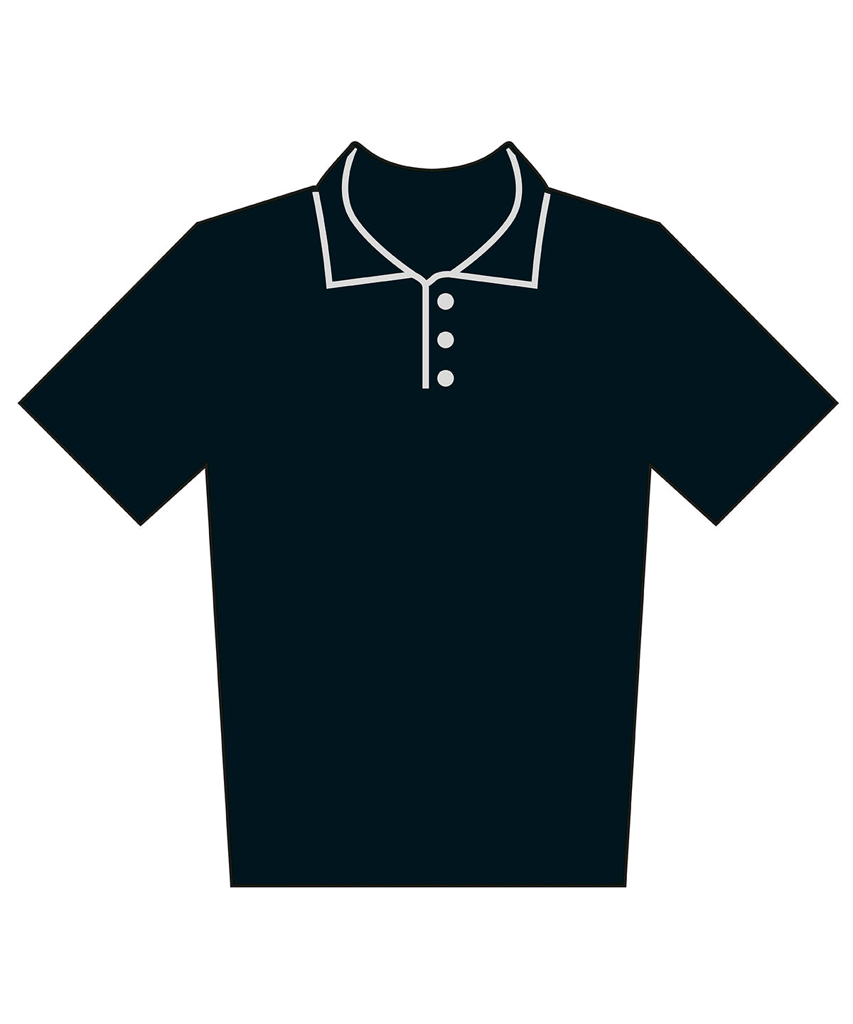 Adults Team Polo Shirt in Black, front view