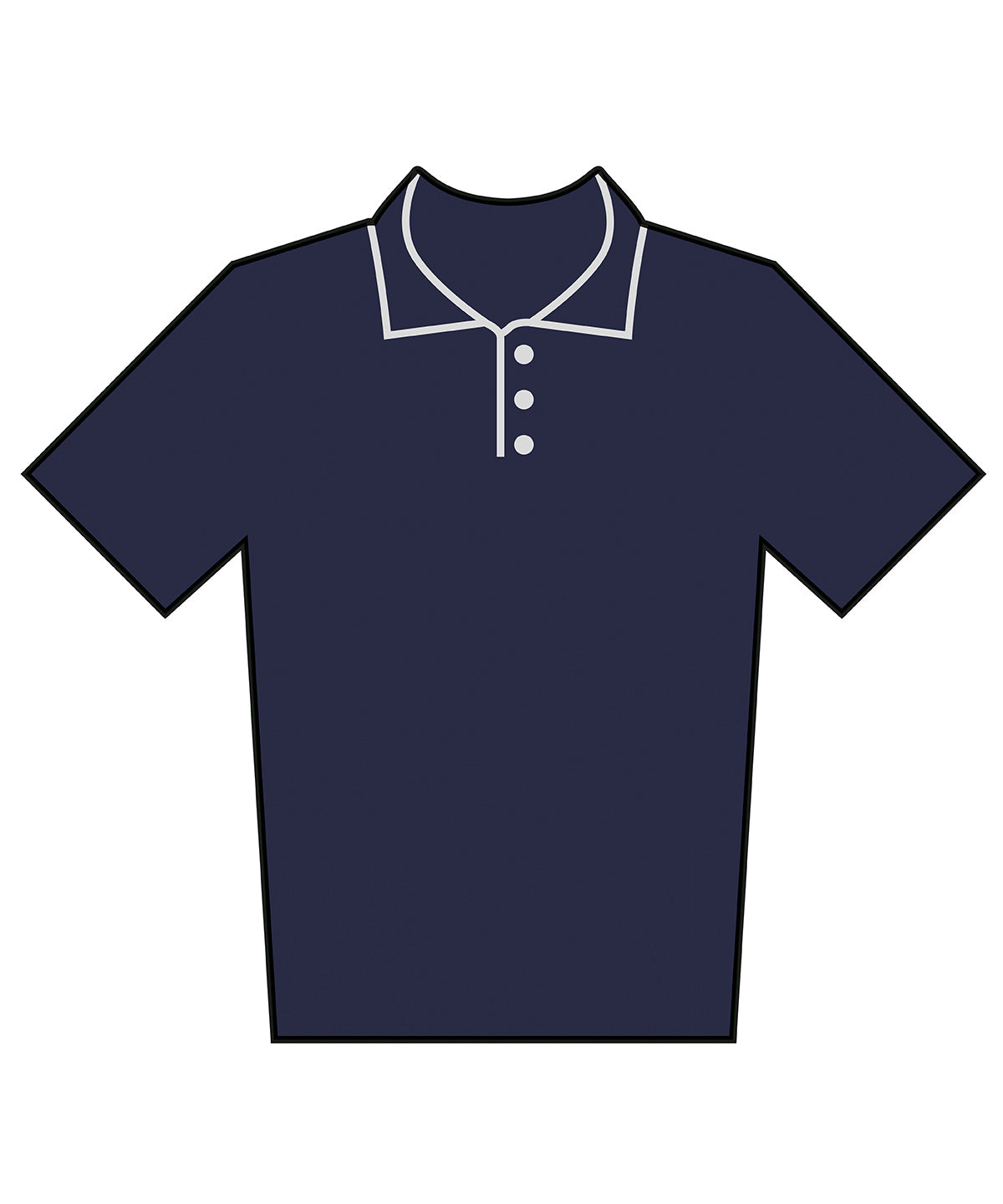 Adults Team Polo Shirt in Navy, front view