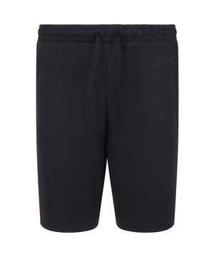 Adults Team Shorts No Pockets in Black, front view