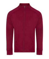Knitted Tracksuit Top in Burgundy, front view