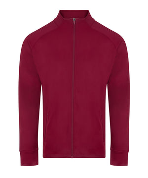 Knitted Tracksuit Top in Burgundy, front view