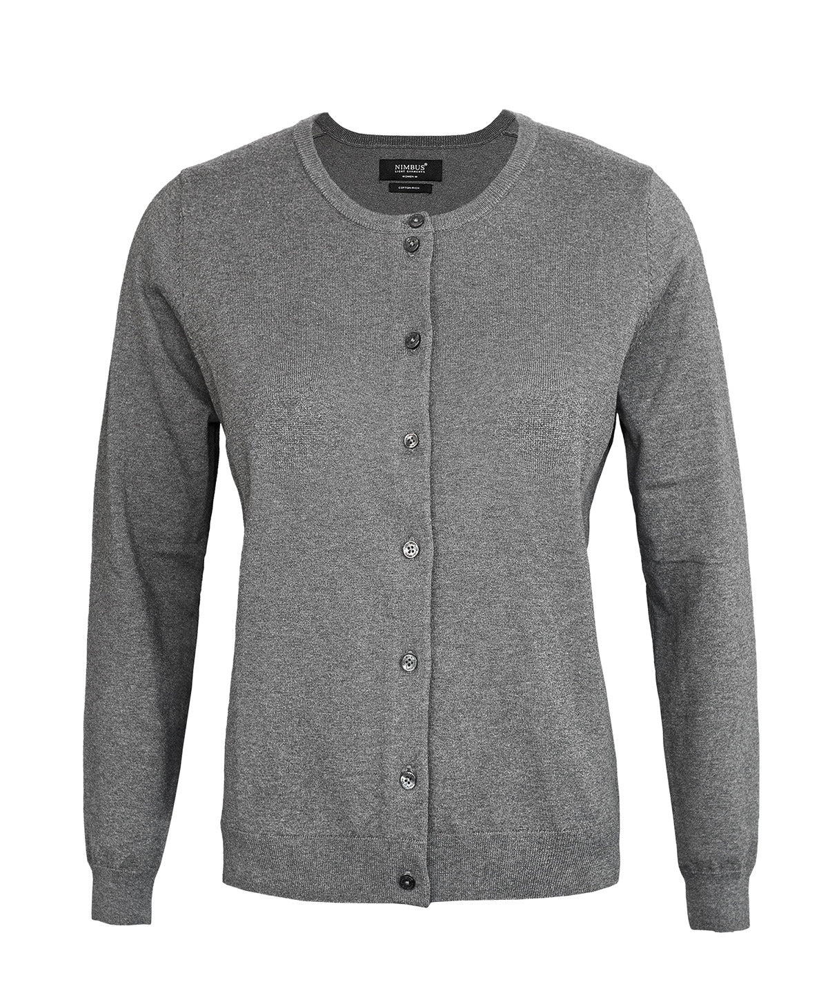 Women’s Brighton Cardigan in Grey Melange, front view