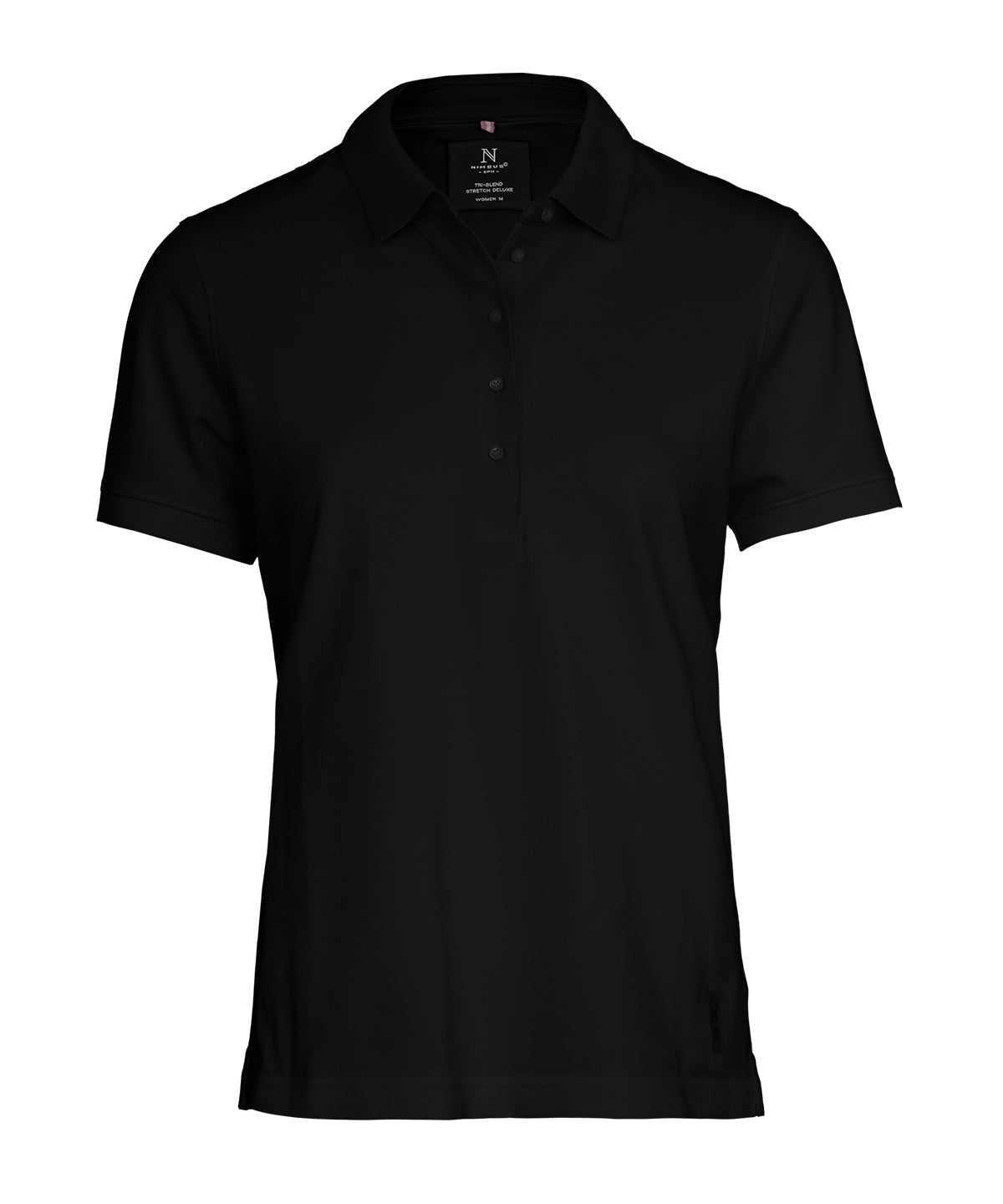 Women’s Altavista – Tri-Blend Deluxe Polo in Black, front view