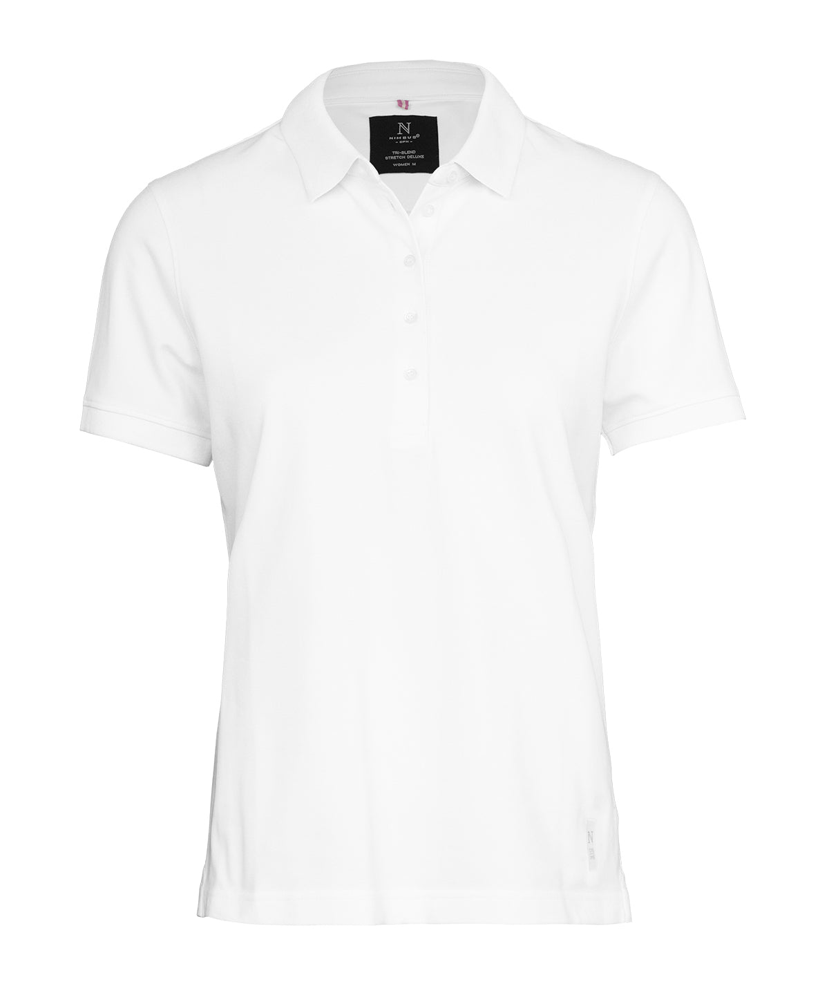 Women’s Altavista – Tri-Blend Deluxe Polo in White, front view