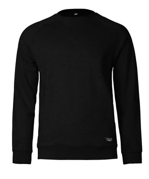 Georgetown – Timeless Luxury Crewneck in Black, front view