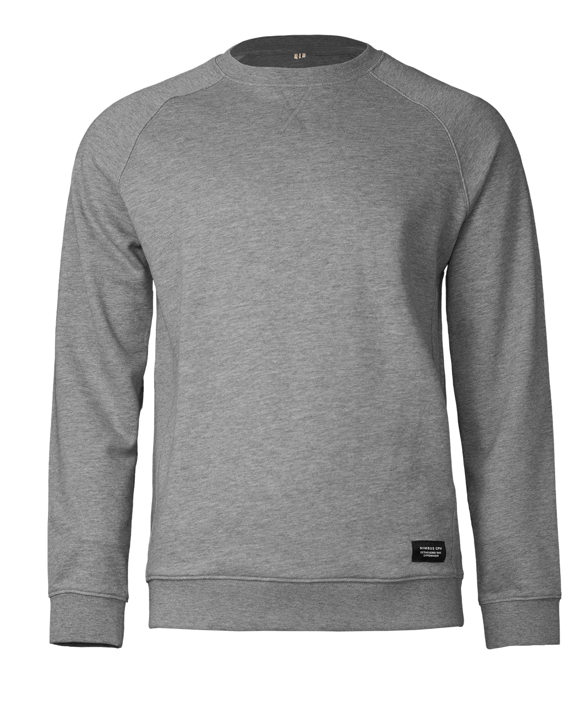 Georgetown – Timeless Luxury Crewneck in Grey Melange, front view