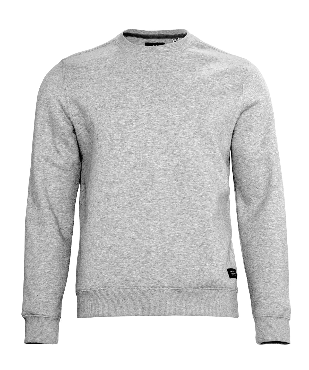 Trenton Unisex Round Neck Sweatshirt in Grey Melange, front view