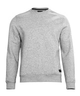 Trenton Unisex Round Neck Sweatshirt in Grey Melange, front view
