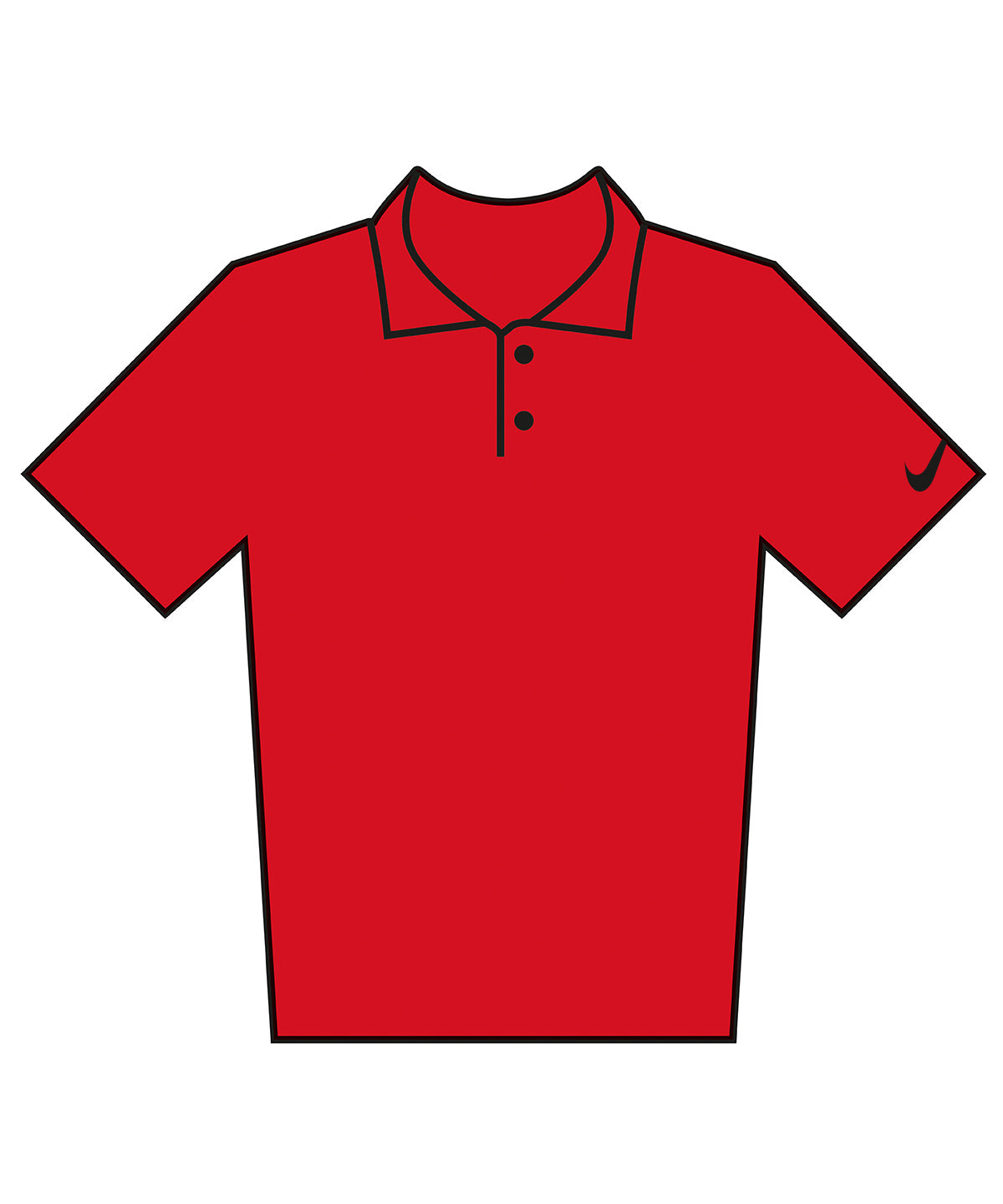 Velocity Solid Polo in Gym Red/Black, front view