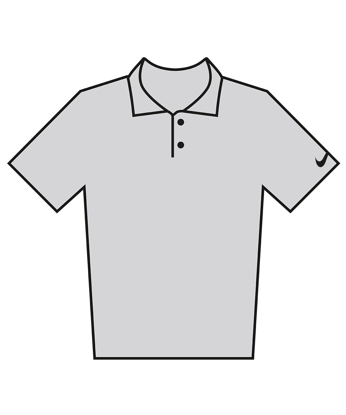 Velocity Solid Polo in Wolf Grey/Black, front view