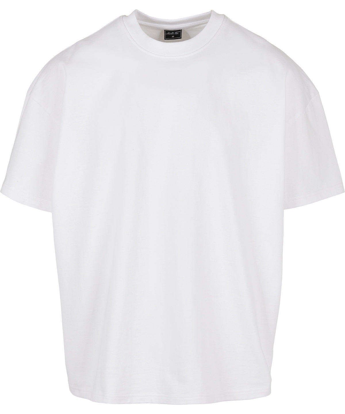 Heavy Jersey Oversized Tee in White, front view