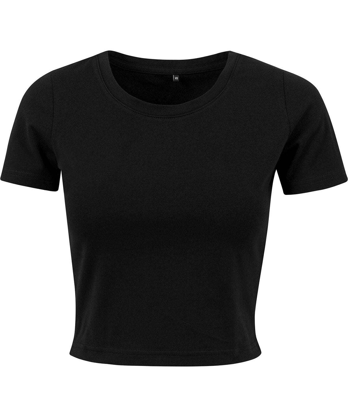 Women’s Cropped Tee in Black, front view