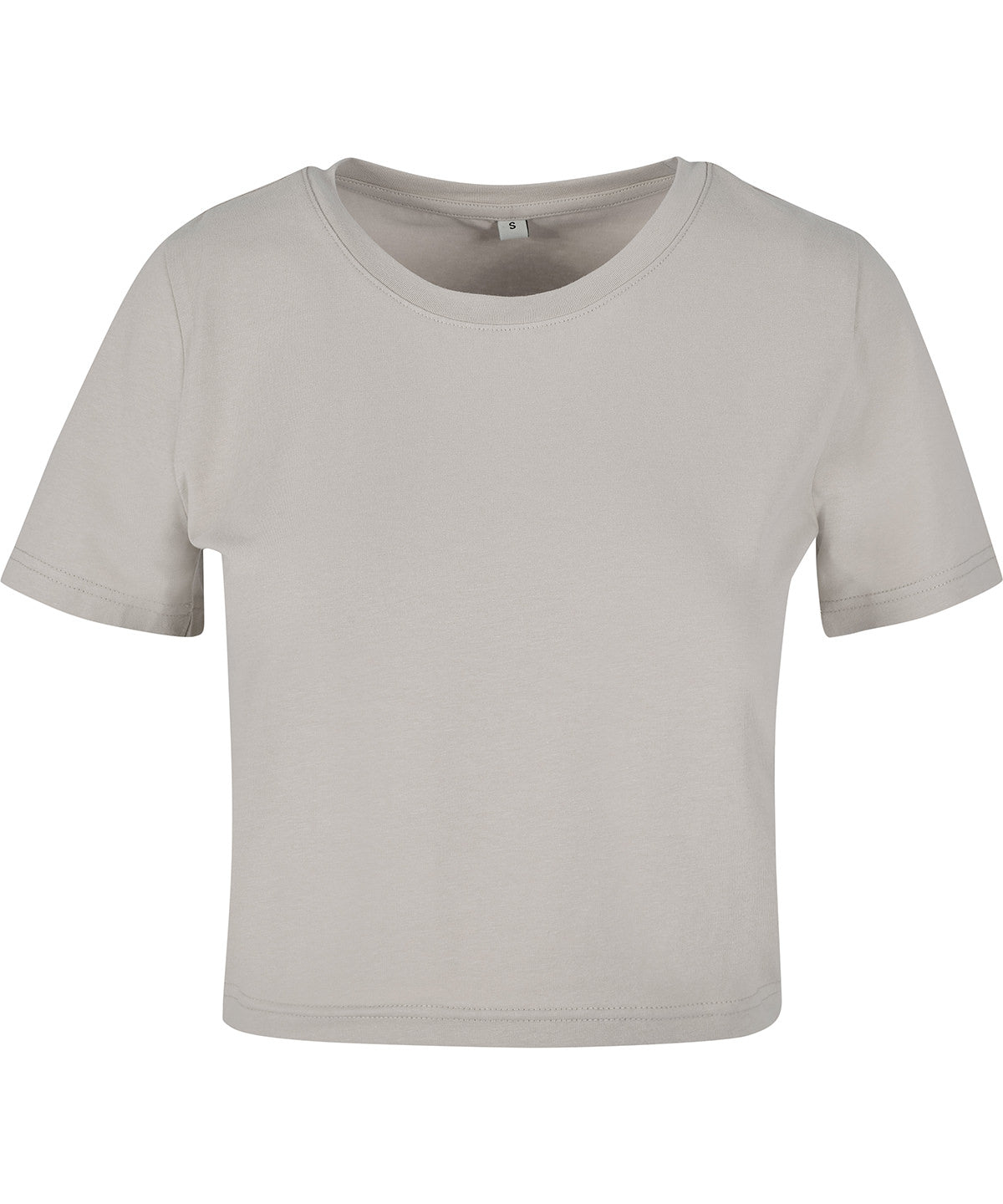 Women’s Cropped Tee in Light Asphalt, front view
