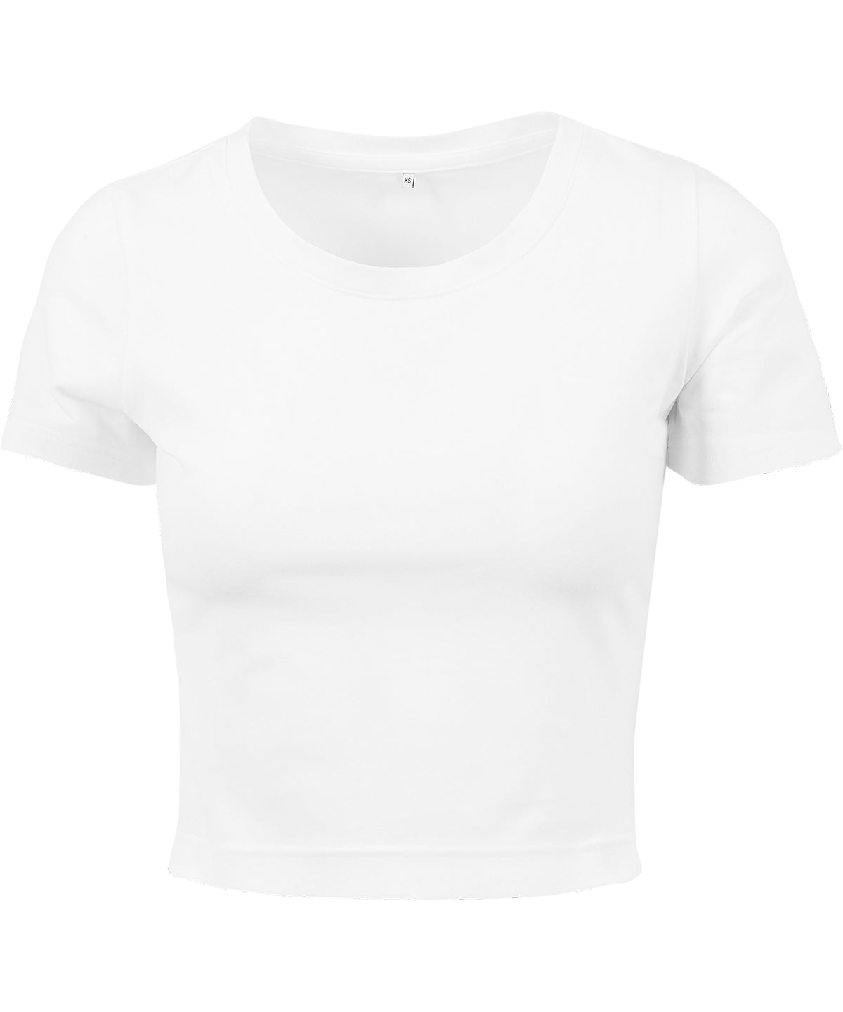Women’s Cropped Tee in White, front view