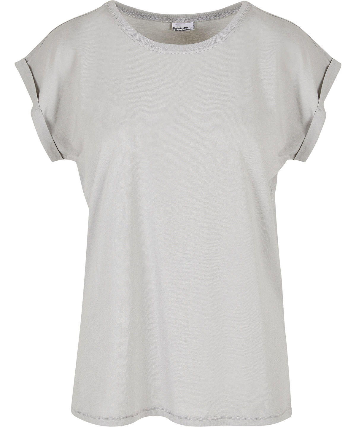 Women’s Regular Extended Shoulder Tee in Light Asphalt, front view