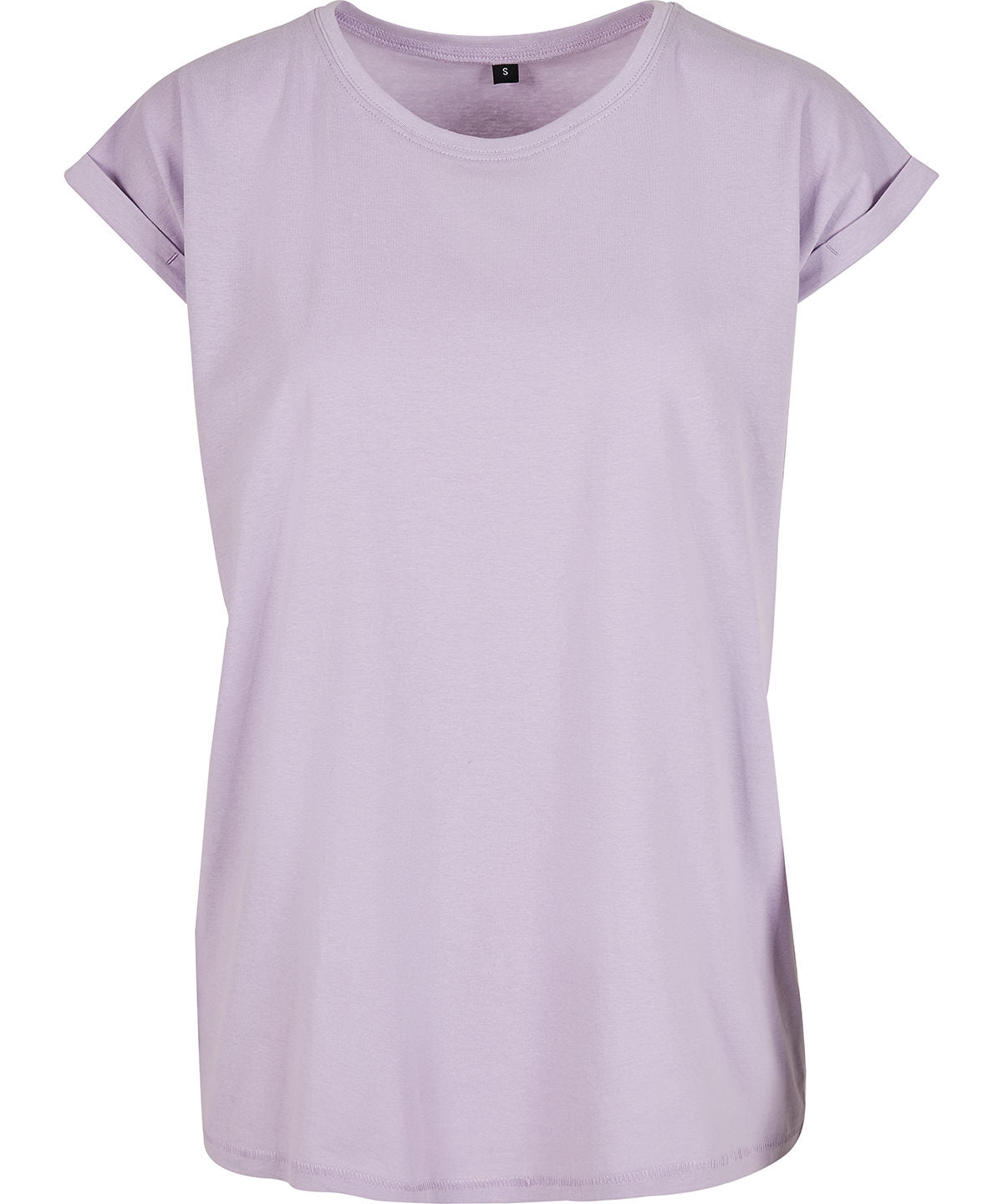 Women’s Regular Extended Shoulder Tee in Lilac, front view