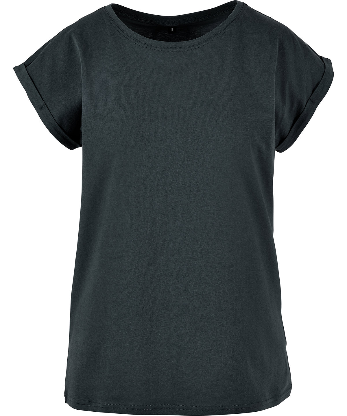 Women’s Regular Extended Shoulder Tee in Magnet, front view