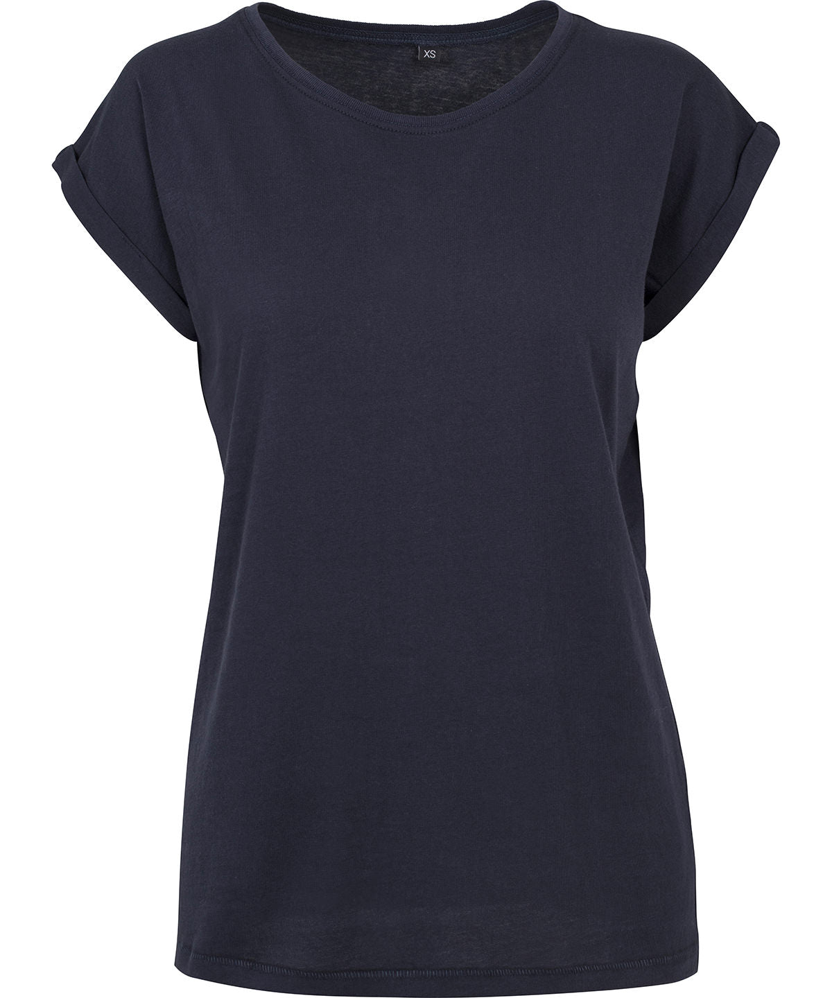 Women’s Regular Extended Shoulder Tee in Navy, front view