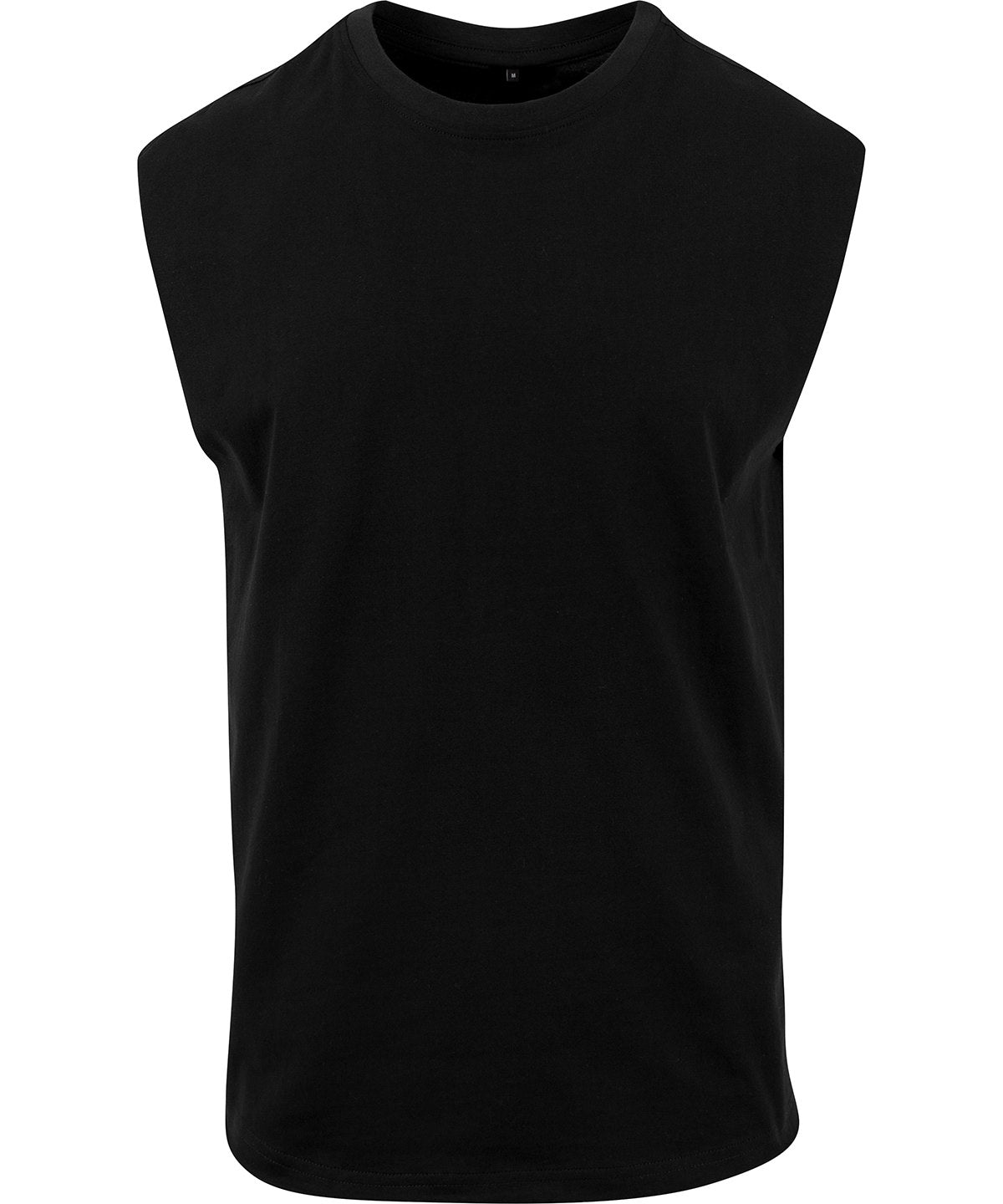 Sleeveless Tee in Black, front view