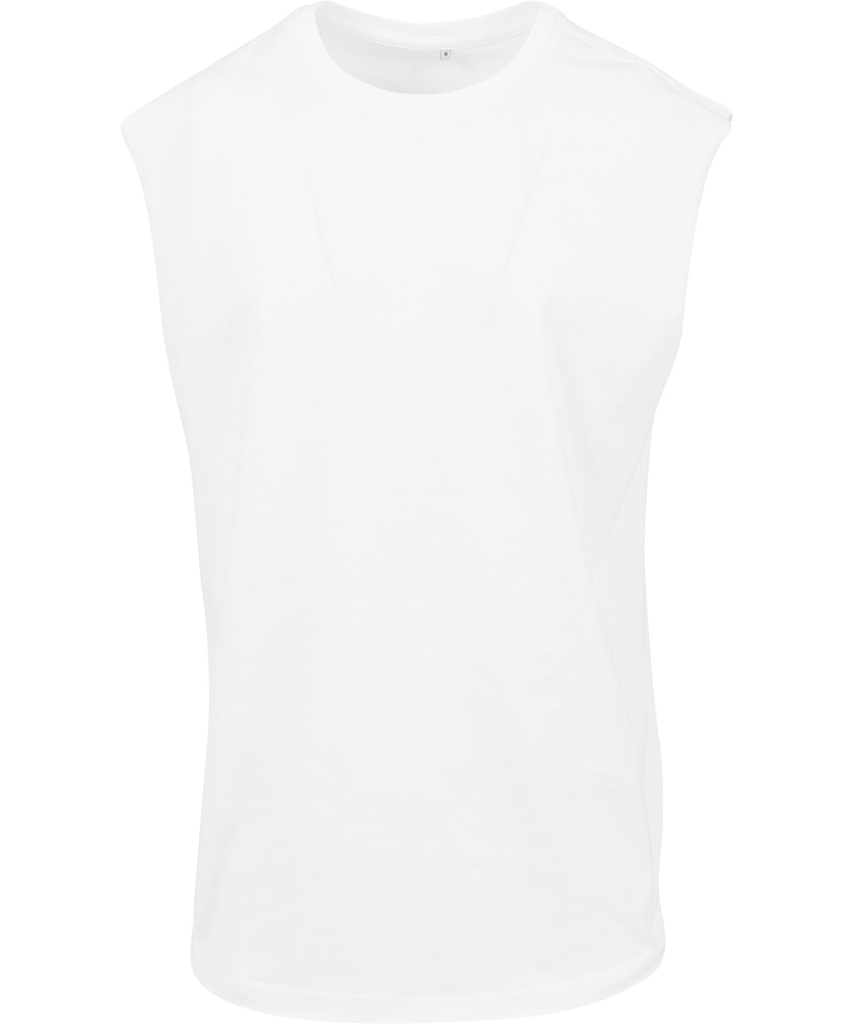Sleeveless Tee in White, front view