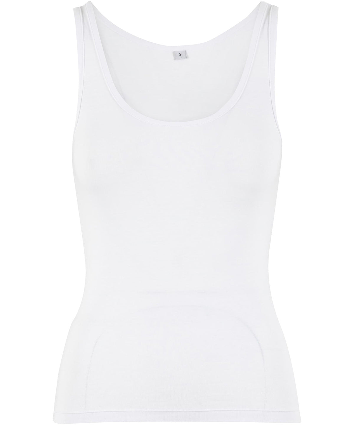 Women’s Basic Tank Top in White, front view
