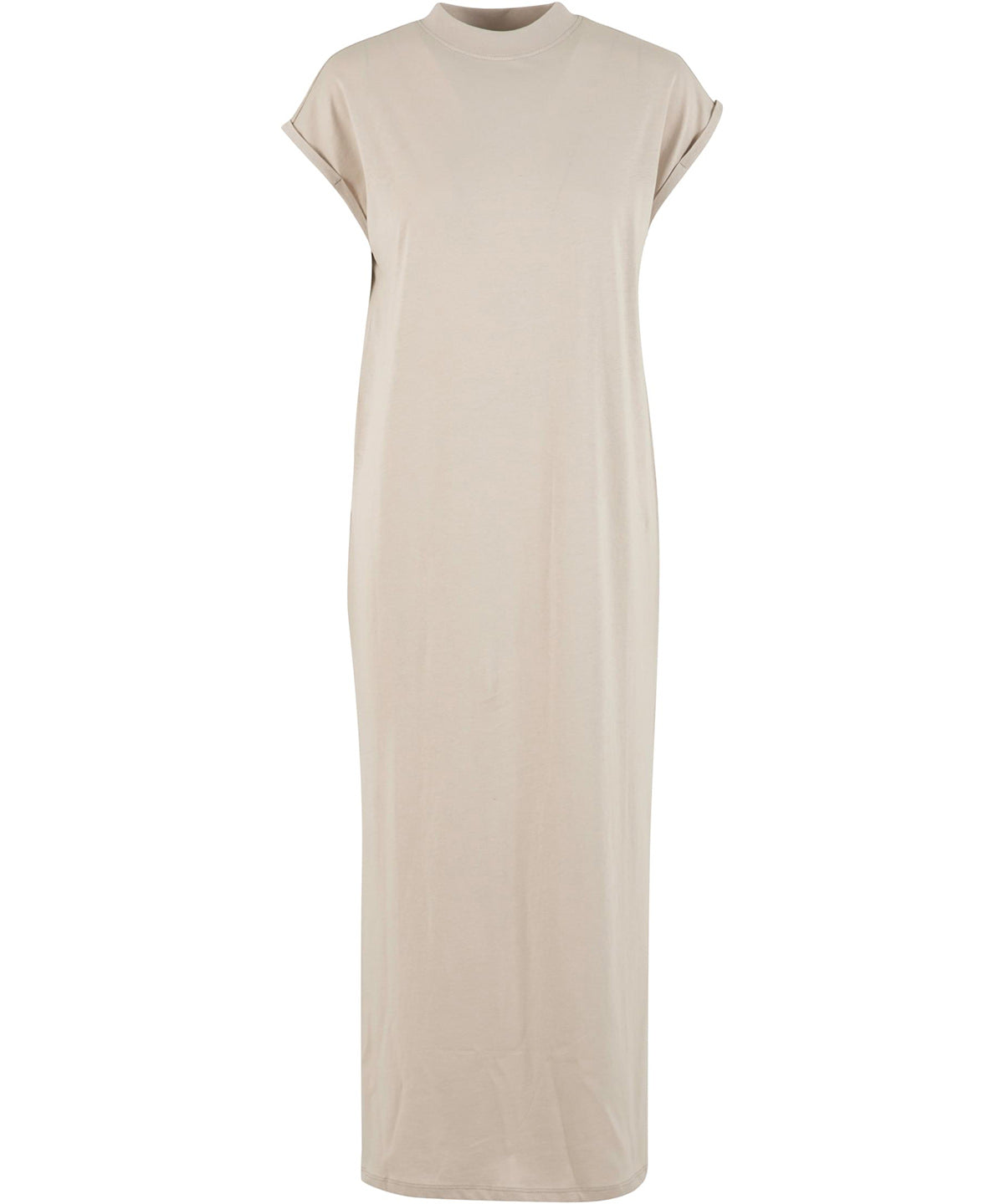 Women’s Long Extended Shoulder Dress in Cloud, front view