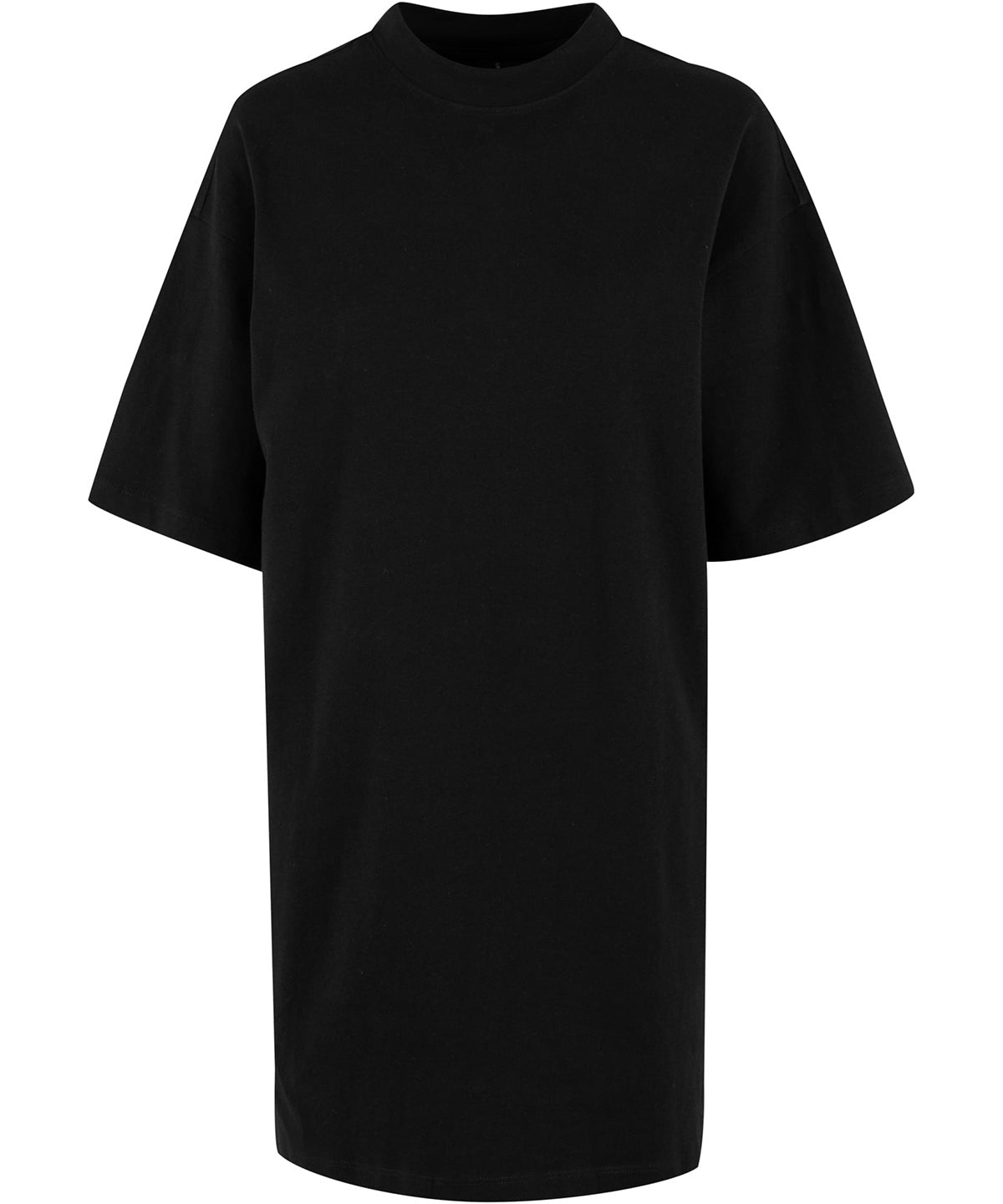 Women’s Heavy Oversized Tee Dress in Black, front view