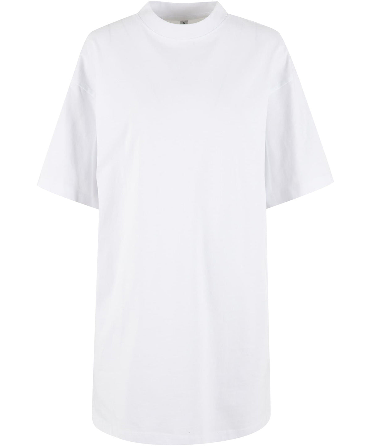 Women’s Heavy Oversized Tee Dress in White, front view