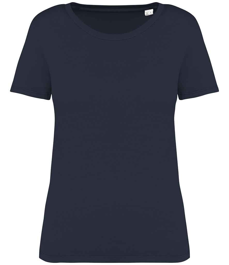 Ladies Faded T-Shirt in Washed Navy, front view