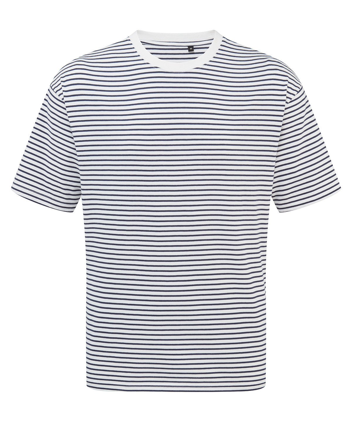 ‘Utility 2.0’ Oversized T-Shirt in Navy/White Stripe, front view