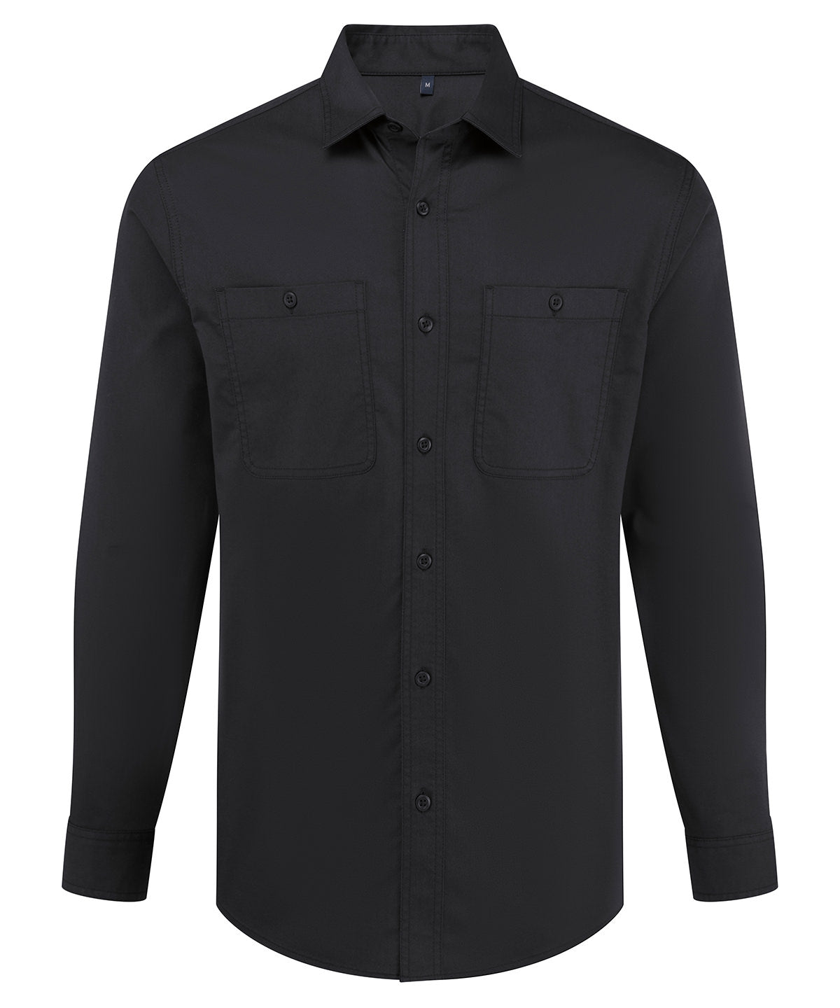 ‘Utility 2.0’ Service Shirt in Stay Black, front view
